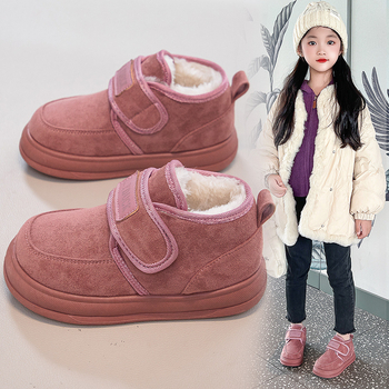 Dječje zimske gležnjače od velura, s toplom fleece podstavom, protukliznom potplatom, unisex, za dob 1–6 godina