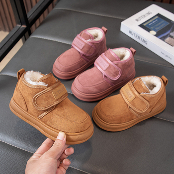 Dječje zimske gležnjače od velura, s toplom fleece podstavom, protukliznom potplatom, unisex, za dob 1–6 godina