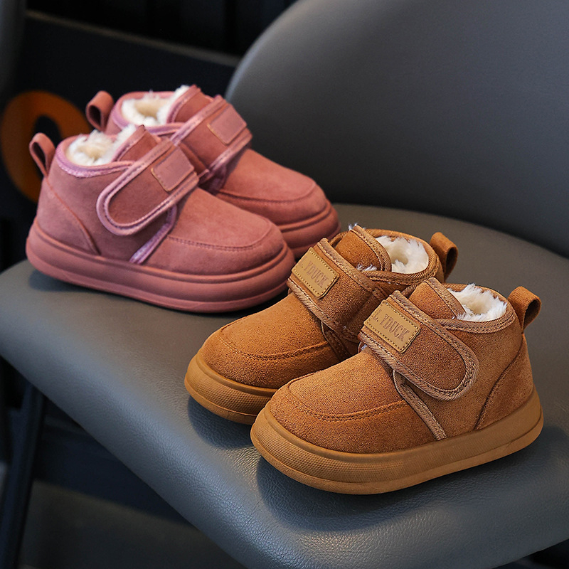 Dječje zimske gležnjače od velura, s toplom fleece podstavom, protukliznom potplatom, unisex, za dob 1–6 godina