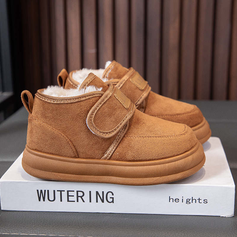 Dječje zimske gležnjače od velura, s toplom fleece podstavom, protukliznom potplatom, unisex, za dob 1–6 godina
