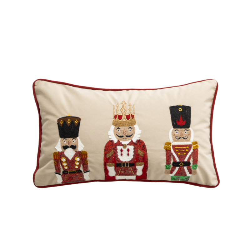 Κάλυμμα μαξιλαριού και διακοσμητικού μαξιλαριού με εορταστικό μοτίβο, εξωτερικό ύφασμα από πολυεστέρα, πολυεστερικό γέμισμα