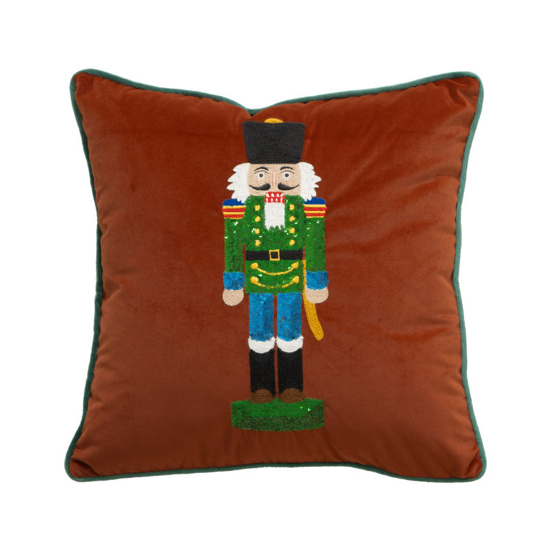 Κάλυμμα μαξιλαριού και διακοσμητικού μαξιλαριού με εορταστικό μοτίβο, εξωτερικό ύφασμα από πολυεστέρα, πολυεστερικό γέμισμα