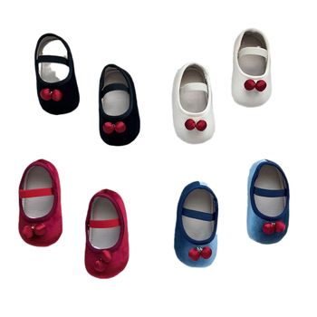 Kisgyermek cipő – Velcro zár, felsőrész pamutból, tavasz–ősz, retro stílus, csúszásmentes talp