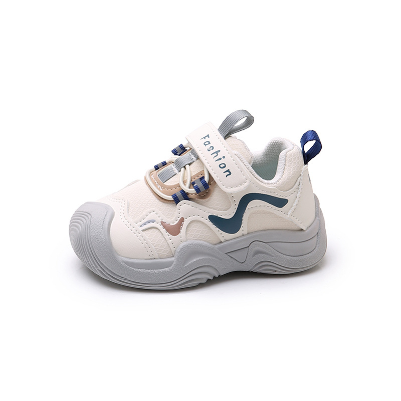 Unisex dječje tenisice za proljeće i jesen, gornji dio od umjetne kože, gumena potplata, lagana konstrukcija i Velcro zatvarač.