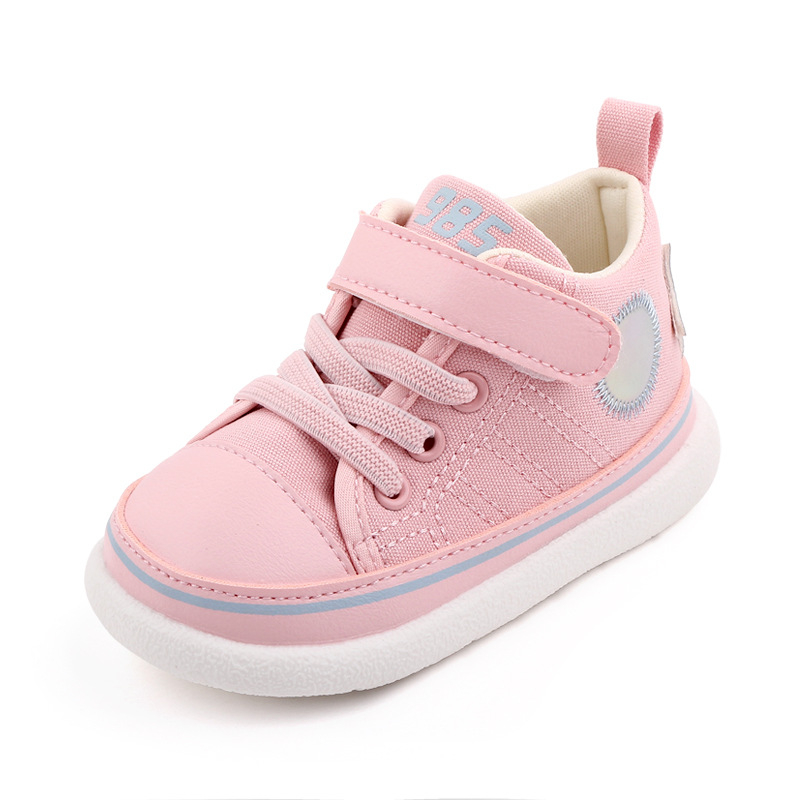 Pantofi pentru copii din pânză – talpă moale, antiderapante, închidere Velcro, 12–36 luni