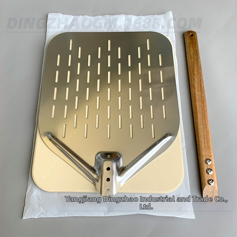 Picas cepšanas komplekts ar alumīnija sakausējuma lāpstu un ozolkoka rokturi un picas akmeni — Nav importēts; Zīmols: Other; Izdots 2018; Bez privātā zīmola