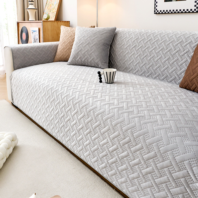 Jastučić za kauč s prugastim uzorkom od flanel materijala, minimalističkog stila, pogodan za kutnu sofu