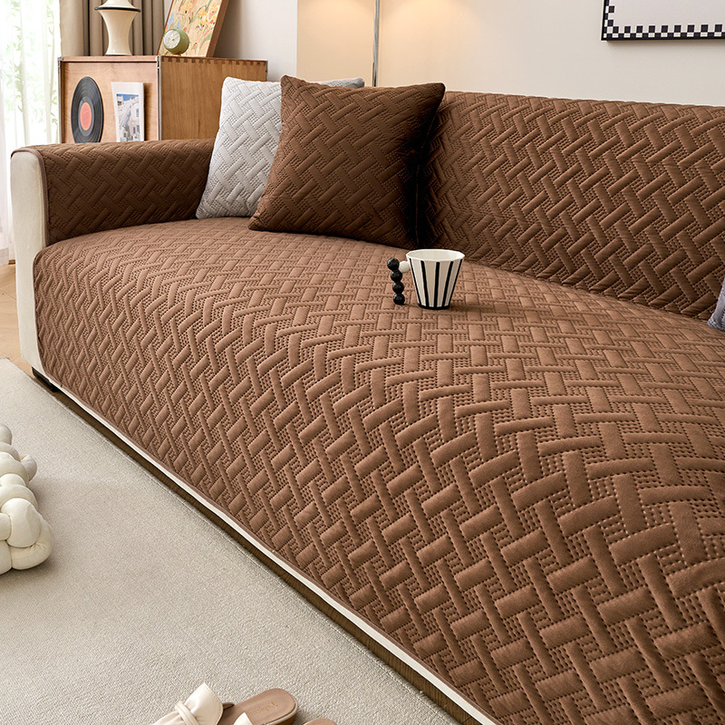 Jastučić za kauč s prugastim uzorkom od flanel materijala, minimalističkog stila, pogodan za kutnu sofu