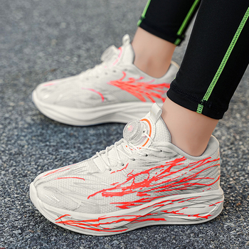 Dječje tenisice za trčanje s mrežastim gornjim dijelom, zatvaranje rotacijskom kopčom, EVA đon, uzrast 7–16, jednobojni uzorak