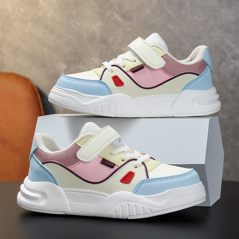 Унисекс ежедневни спортни обувки с нисък връх, лепенка за закопчаване, райета, дишаща EVA стелка, горна част от имитационни супер влакна