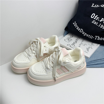 Moteriški kasdieniniai platininiai bateliai su žemu viršumi, PU viršus, kvėpuojanti tinklo vidinė danga, raišteliai, injekcinė formuojama padas