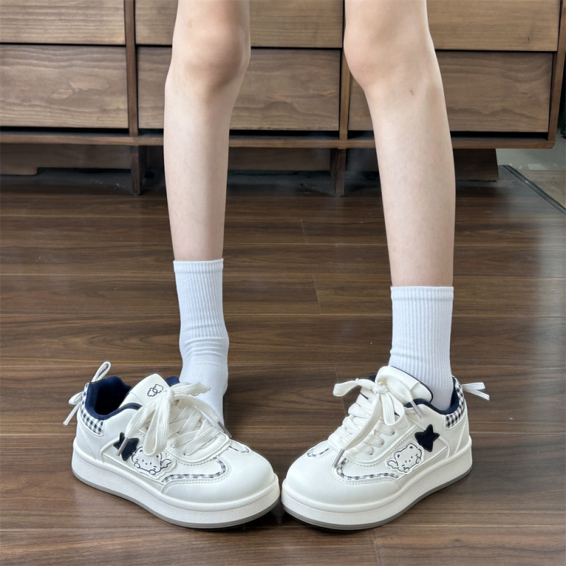 Dámske tenisky s mačacím vzorom, šnúrky — vrchný PU, podrážka z gumy, okrúhla špička, EVA výstelka, nízky strih