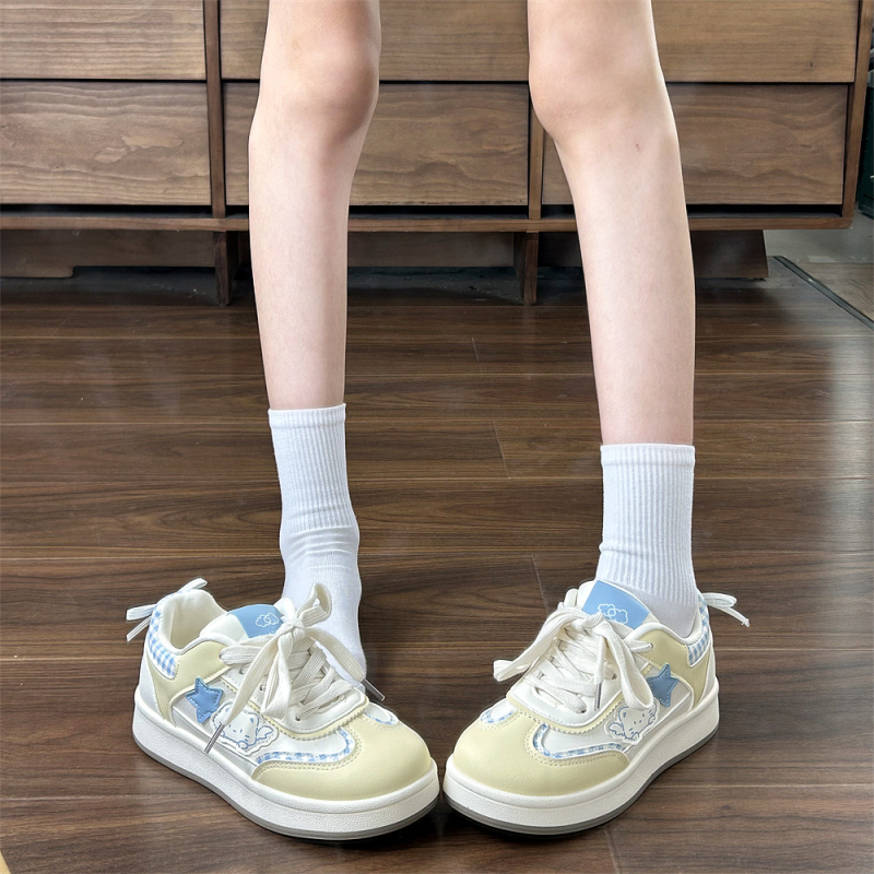 Dámske tenisky s mačacím vzorom, šnúrky — vrchný PU, podrážka z gumy, okrúhla špička, EVA výstelka, nízky strih