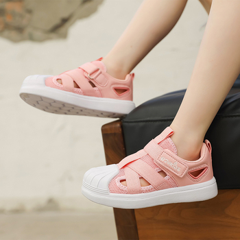 Detské priedušné plátenné tenisky s perforáciou – nízky horný diel, zložená podrážka, PU stielka, kórejský štýl