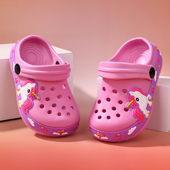 Detské sandále Crocs štýlu, EVA horná časť, unisex, pre vek 4–12 rokov, bez podšívky, jar 2025 vydanie