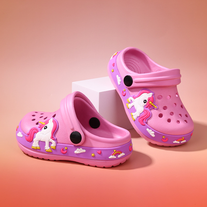 Detské sandále Crocs štýlu, EVA horná časť, unisex, pre vek 4–12 rokov, bez podšívky, jar 2025 vydanie