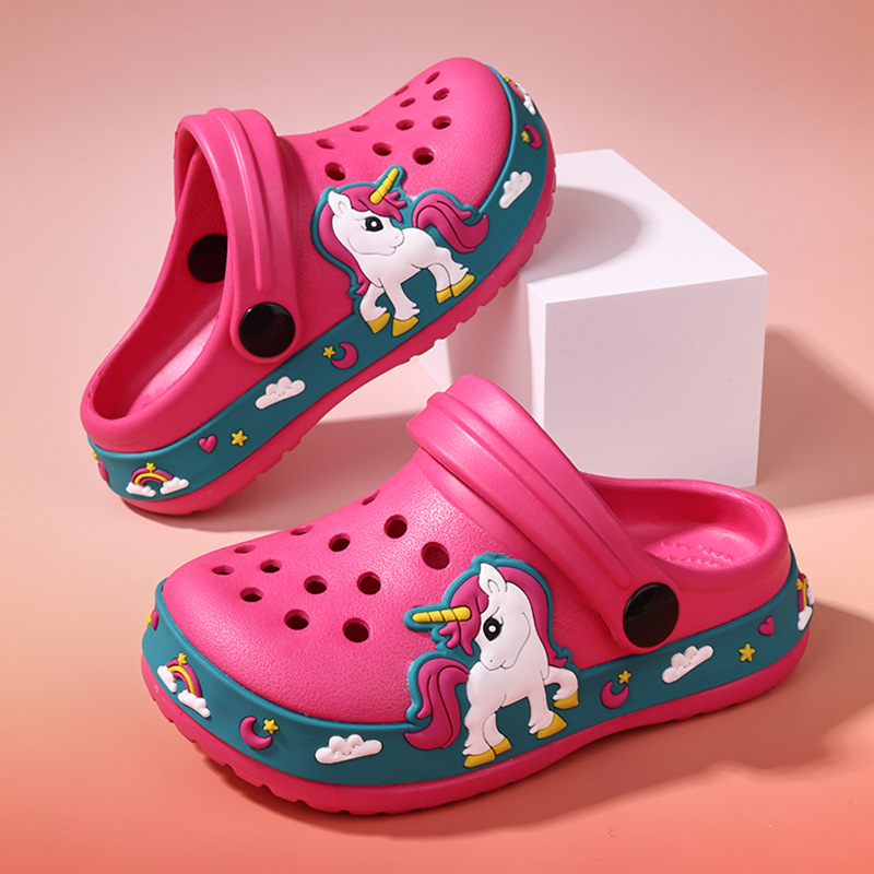 Detské sandále Crocs štýlu, EVA horná časť, unisex, pre vek 4–12 rokov, bez podšívky, jar 2025 vydanie