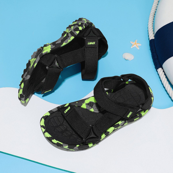 Fiúknak szánt kényelmes szandál, vászon felső rész, Velcro zárás, MD talp, mindennapi stílus