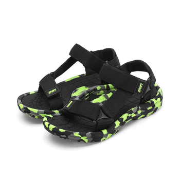 Fiúknak szánt kényelmes szandál, vászon felső rész, Velcro zárás, MD talp, mindennapi stílus