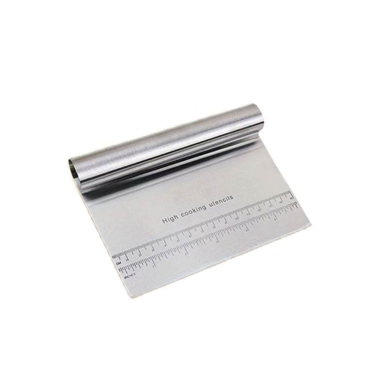 Nôž na cesto s drevenou rúčkou, škrabka na múku z 430 ocele, tlač loga, možnosť prispôsobenia