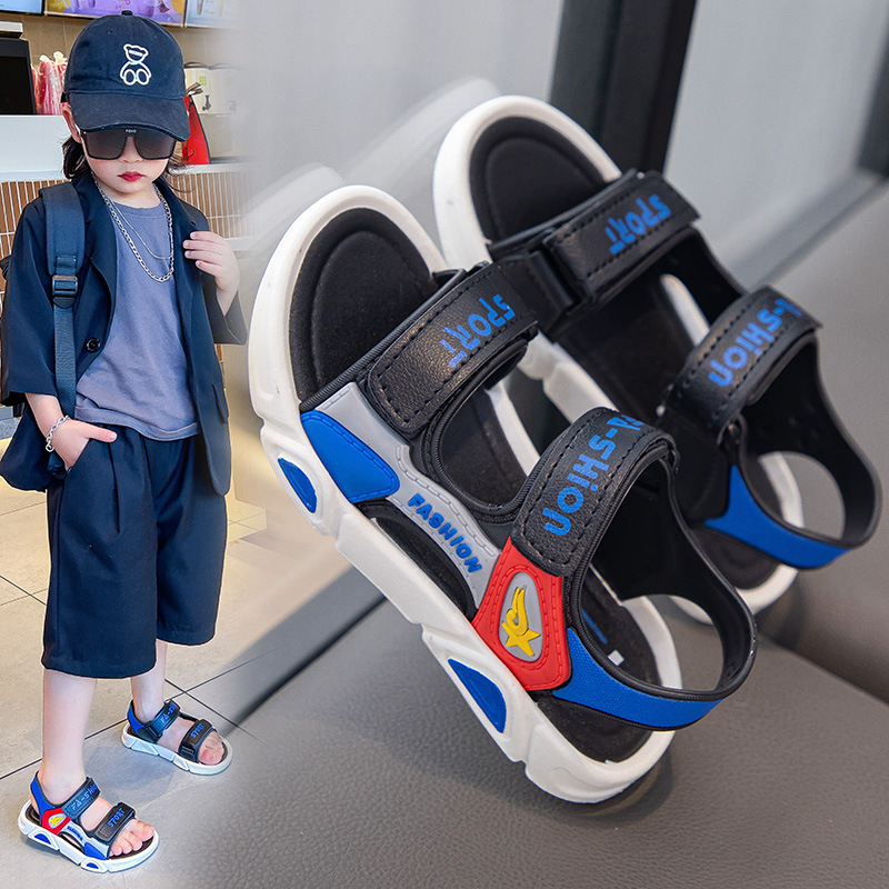 Lányoknak nyári Velcro papucs, hercegnő stílus, puha PVC talp, PVC felsőrész, kerek orr