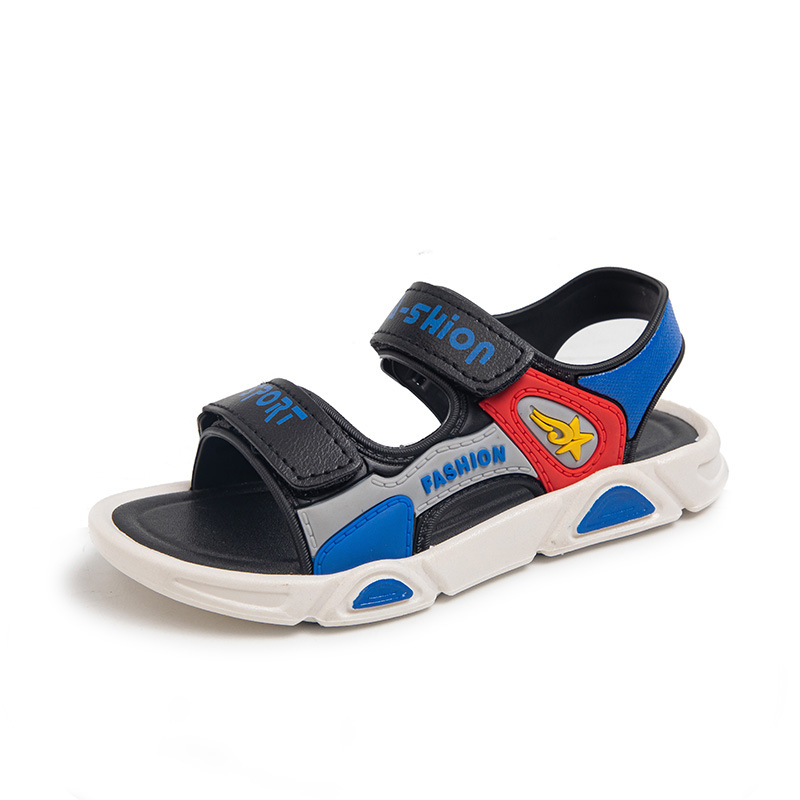 Lányoknak nyári Velcro papucs, hercegnő stílus, puha PVC talp, PVC felsőrész, kerek orr