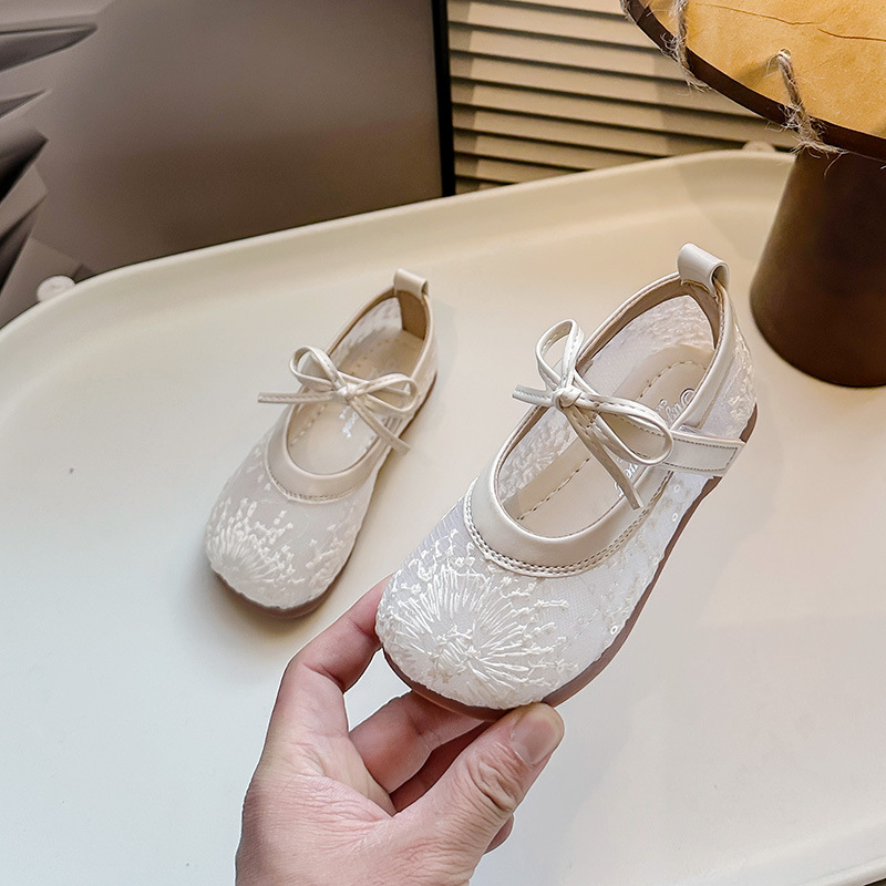 Dječje sandale s mašnicom, mrežasti gornji dio, Velcro traka, prozračne, gumeni potplat