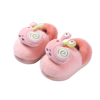 Detské plyšové papuče, unisex, s motívom karikatúry, TPR podrážka, pre vek 1–6 rokov