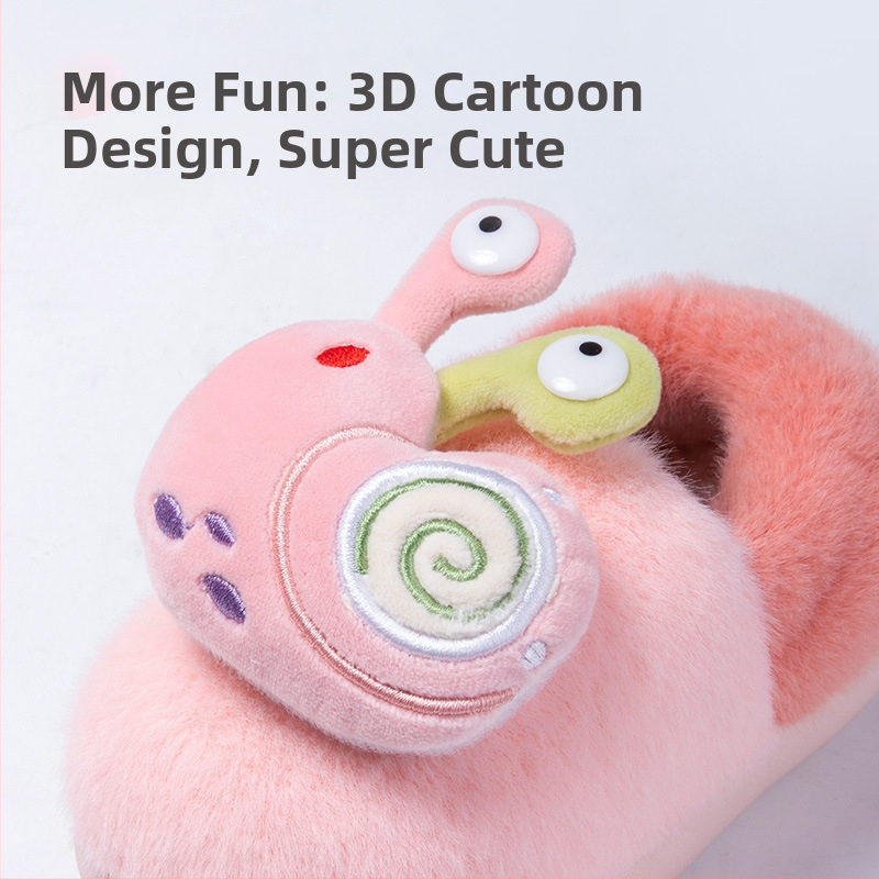 Detské plyšové papuče, unisex, s motívom karikatúry, TPR podrážka, pre vek 1–6 rokov