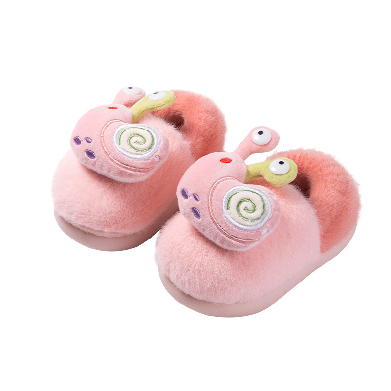 Detské plyšové papuče, unisex, s motívom karikatúry, TPR podrážka, pre vek 1–6 rokov