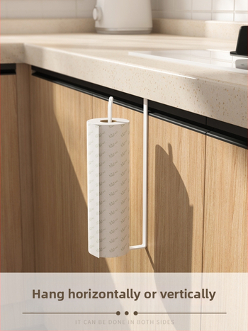 3YK Polica pod skrinkou na tašky pre čerstvosť, zavesený držiak na papier pod skriňou, montáž bez vŕtania, karbónová oceľ, japonský štýl, CE certifikát