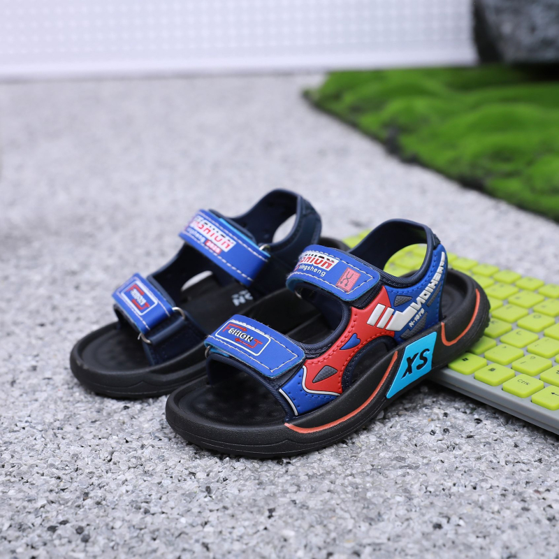 Dječje sportske sandale s Velcro zatvaračem, gornji dio od mikrovlakana, protuklizna meka podloga, za djecu 4–12 godina, ljeto 2025.