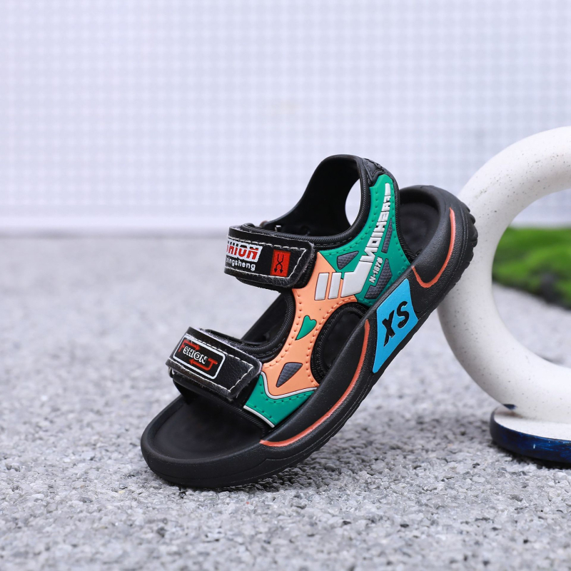 Dječje sportske sandale s Velcro zatvaračem, gornji dio od mikrovlakana, protuklizna meka podloga, za djecu 4–12 godina, ljeto 2025.