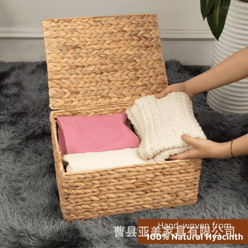 Fedeles tároló kosár, fonott rattanból, japán stílusban, ruhákhoz