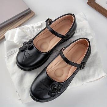 Gyerekeknek szóló vízicsizma, alacsony felső rész, virágos csattal, PU felső, TPR talp, uniszex