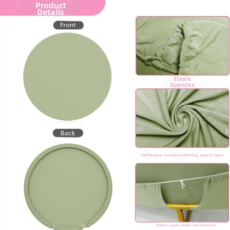 Železná svadobná oblúk sada s kruhovým pozadím z polyesteru – rekvizita na podujatia