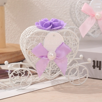 Srcolika metalna kutija za bombone, ručna izrada, dekoracija svadbene lokacije