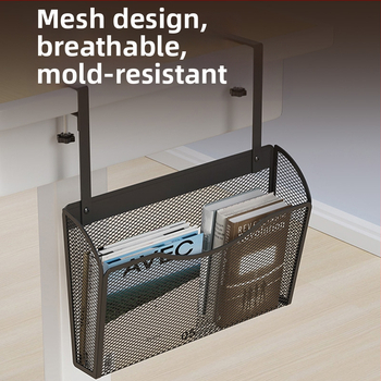 Kovový regál na dokumenty pod stolom, 1 úroveň, tlačené logo, možnosť prispôsobenia