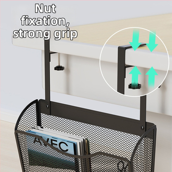 Kovový regál na dokumenty pod stolom, 1 úroveň, tlačené logo, možnosť prispôsobenia