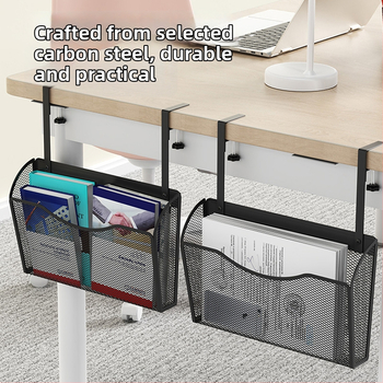 Kovový regál na dokumenty pod stolom, 1 úroveň, tlačené logo, možnosť prispôsobenia