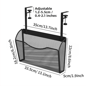 Kovový regál na dokumenty pod stolom, 1 úroveň, tlačené logo, možnosť prispôsobenia