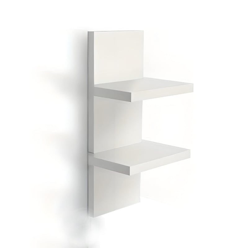 5-szintes falra szerelhető tároló polc fa-műanyag lapból – sokoldalú kijelző polc a nappaliba, konyhába, hálószobába és fürdőszobába