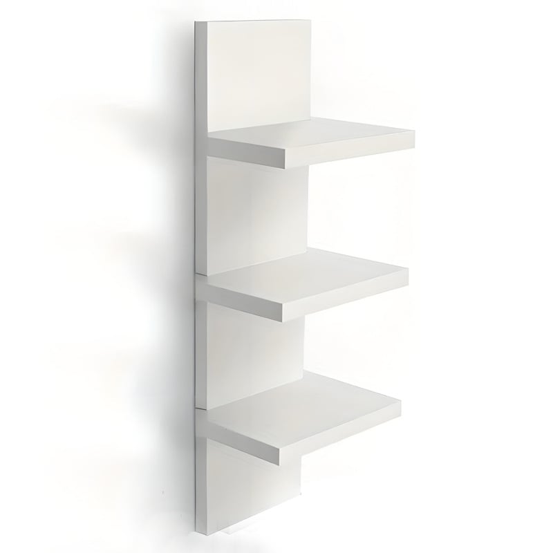 5-szintes falra szerelhető tároló polc fa-műanyag lapból – sokoldalú kijelző polc a nappaliba, konyhába, hálószobába és fürdőszobába