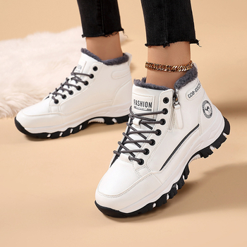 Női Martin csizmák, középmagas szár, kerek orr, alacsony sarkú 1–3 cm, PU felsőrész