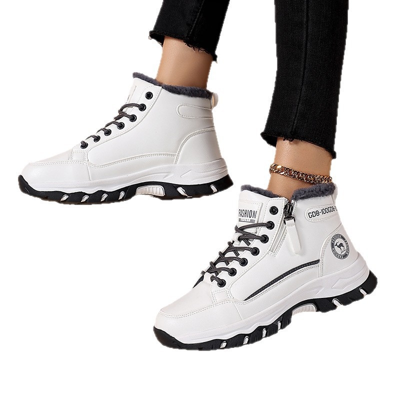 Női Martin csizmák, középmagas szár, kerek orr, alacsony sarkú 1–3 cm, PU felsőrész