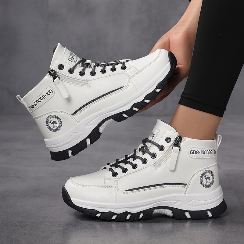 Női Martin csizmák, középmagas szár, kerek orr, alacsony sarkú 1–3 cm, PU felsőrész