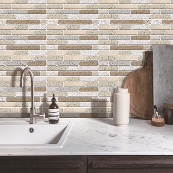 Morige PVC terrazzo αυτοκόλλητα τοίχου, Nordic στυλ διακοσμητικά αυτοκόλλητα με μαρμάρινο σχέδιο, αδιάβροχα και ανθεκτικά σε υγρασία και λιπαρά, σετ 5+ τεμάχια για κουζίνα και μπάνιο