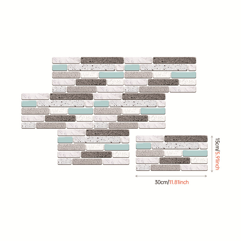 Morige PVC terrazzo αυτοκόλλητα τοίχου, Nordic στυλ διακοσμητικά αυτοκόλλητα με μαρμάρινο σχέδιο, αδιάβροχα και ανθεκτικά σε υγρασία και λιπαρά, σετ 5+ τεμάχια για κουζίνα και μπάνιο