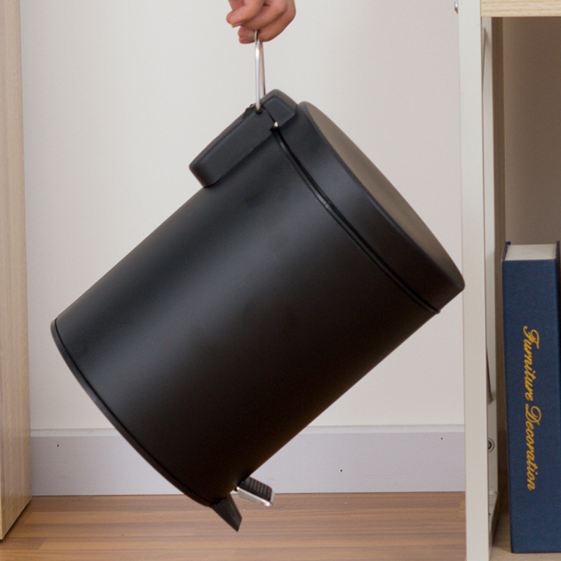 Orunzhe 3L okrúhly kôš na odpadky s pedálnym otvorením a viečkom, kov a PP