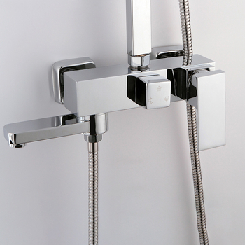 Вградена душ-смесител YM-1900 с керамична касета, медно тяло, работна температура 0–99°C, номинално налягане 0.6 MPa